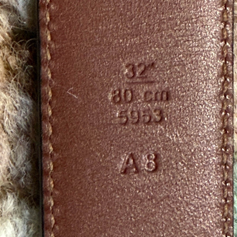 Coach Women's Leather Harness Belt Sz 32 W/ 37.5" x‎ 1.25" Leather Plus Buckle - Picture 4 of 6